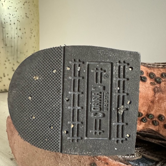 Rare Corral Vintage Heart & Wings square toe cowgirl boot | sz 7 - Picture 3 of 12